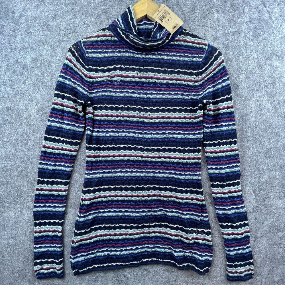 Lucky Brand Sweater Womens Medium Knit Turtleneck Y2K Wool Cashmere Cozy Layer